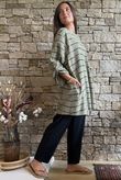 Porto Button Back Breton Tunic Khaki 